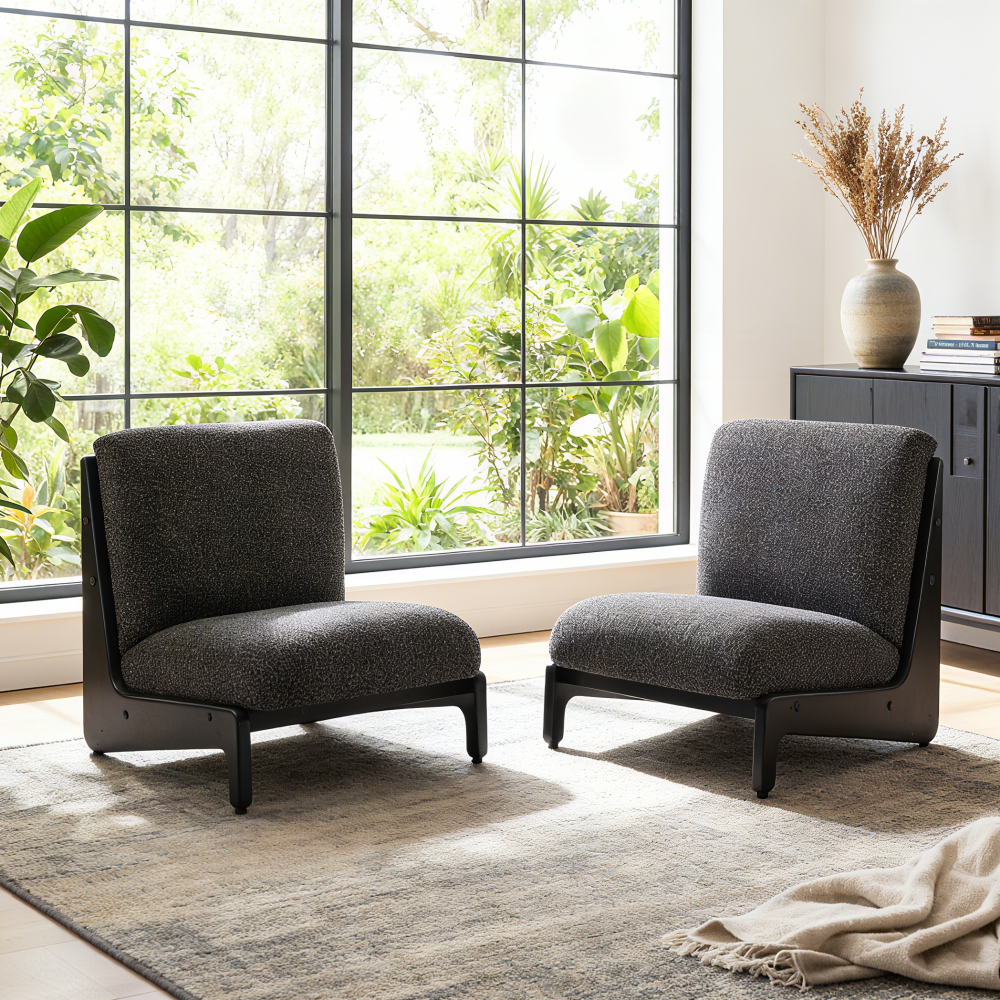 Scott Living Moda Accent Chair White with Walnut