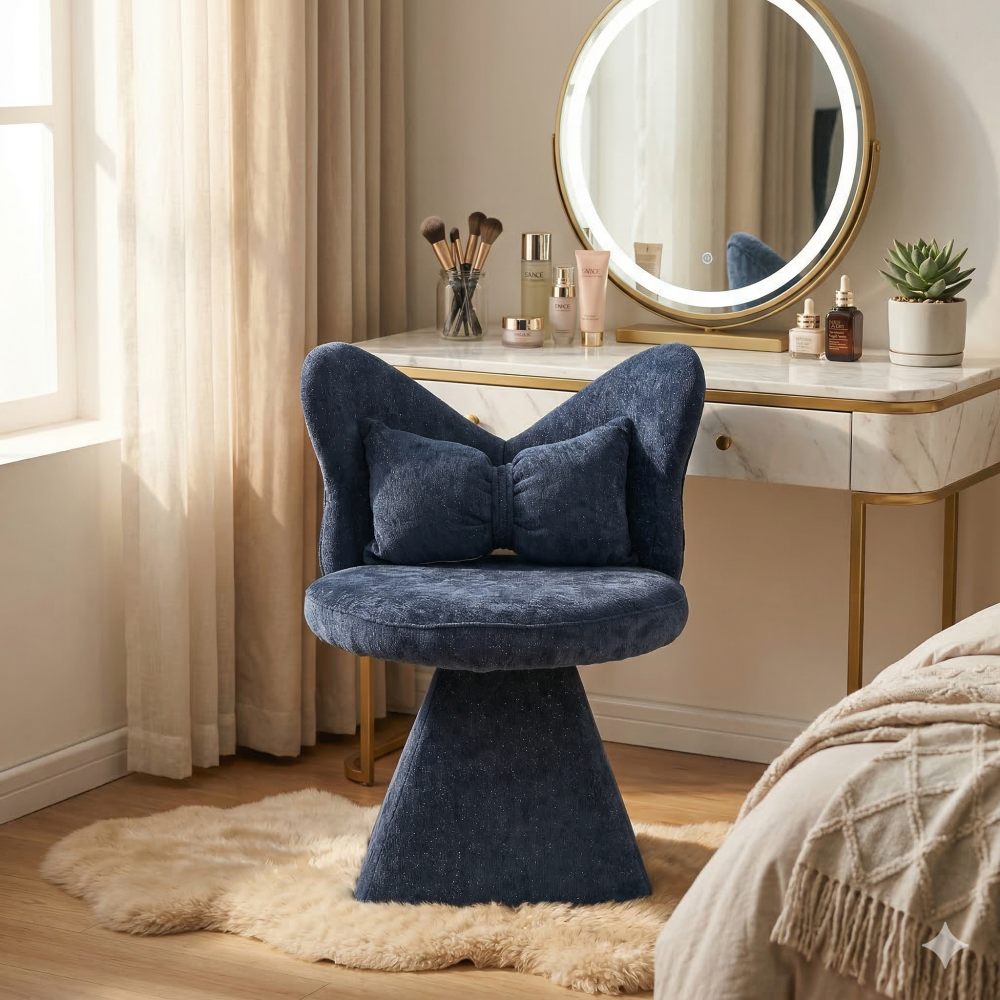Vanity Chair with Butterfly Back