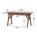 Wood Desk with Drawers