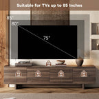 78 inch Modern TV Stand for TVs up to 85"