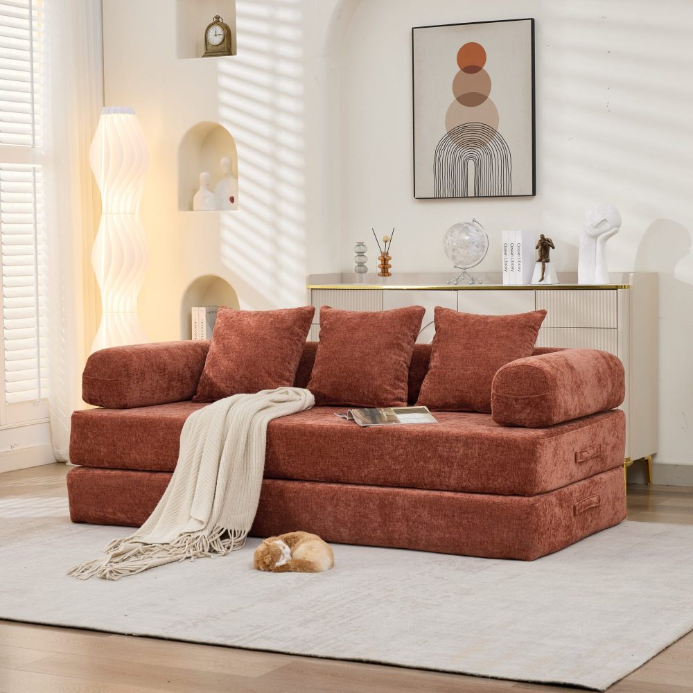 78.8" Convertible Folding Floor Sofa Bed