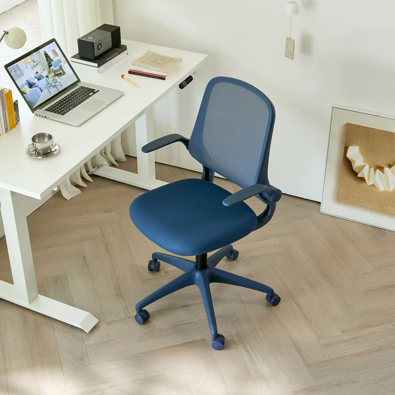 Ergonomic High-Back Mesh Office Chair | 350 lbs Capacity | Flip-Up Armrests | 10-Layer Curved Molded Foam Seat | Butterfly Upright Lock | SGS Class 3 Gas Lift | Fireproof | Home Office | Purple/Yellow/Green/Blue/Red