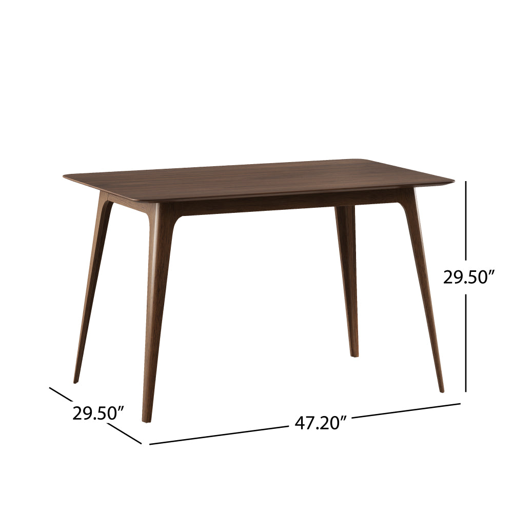 Christopher Knight Home 5-Piece Mid-Century Dining Set — Rubberwood Frame, Faux Wood Tabletop, Ergonomic Cushioned Chairs | Seats 4