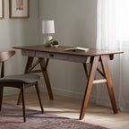 Wood Desk with Drawers