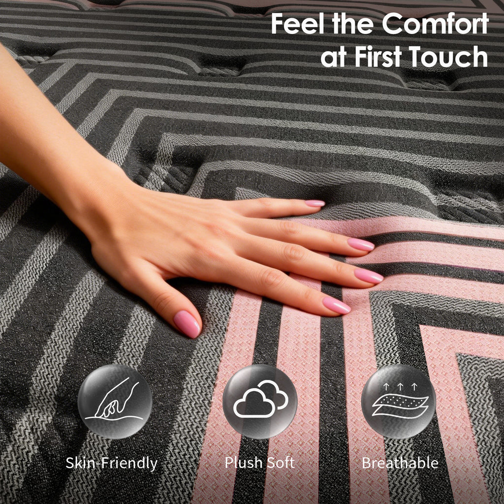 12 Inch - Twin/ Queen/ King | Noir H14 Hybrid Pocket Spring Mattress