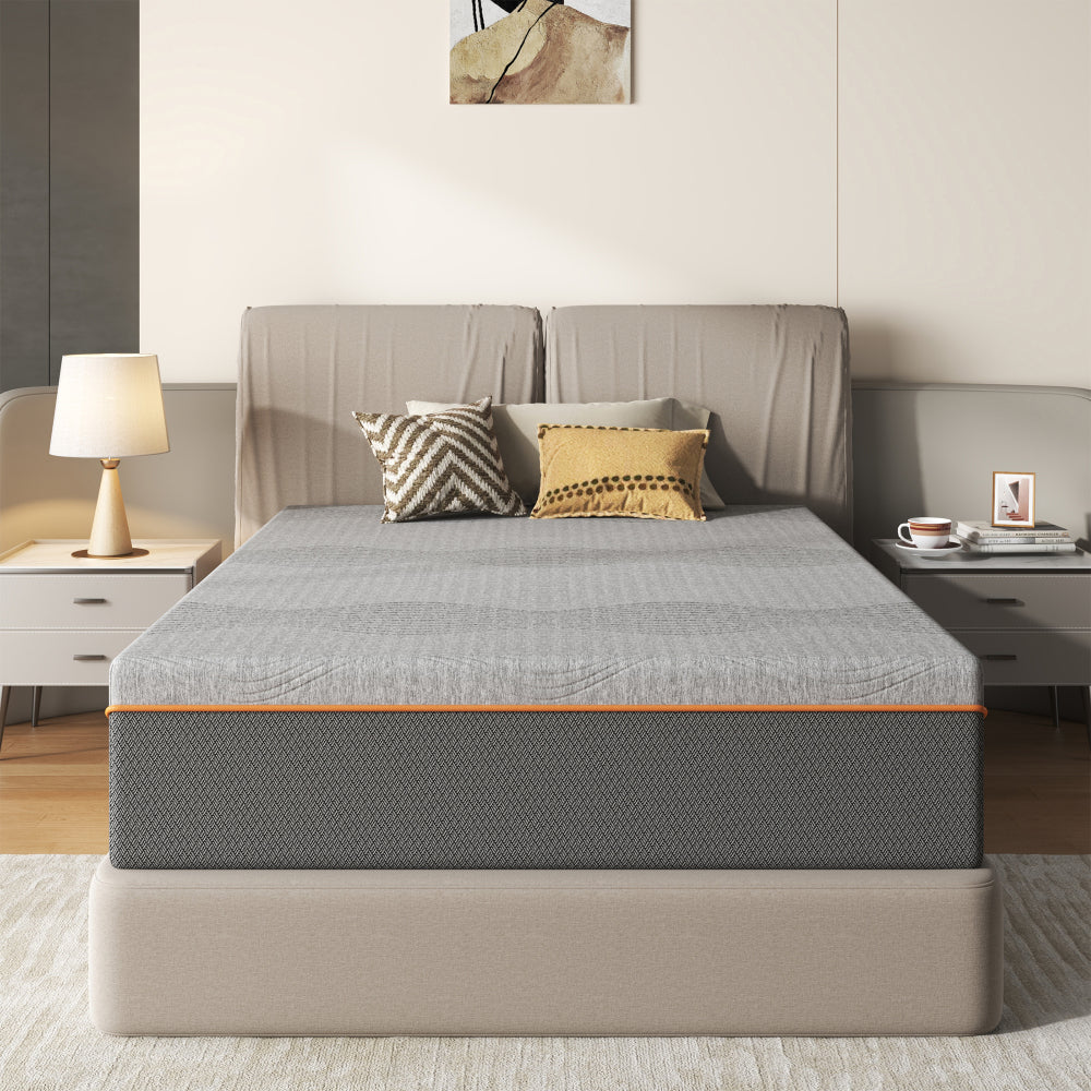 Twin/Full/Queen/King — 12" Memory Foam Mattress | Green Tea & Charcoal Infused | Pressure-Relieving | Breathable Cooling Layers | Fiberglass Free | CertiPUR-US & OEKO-TEX Certified | Bedroom | Black