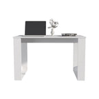 Oviedo 120 Writing Desk — 47" Spacious Work Surface | Modern Minimalist Design | Sturdy MDF Construction with Smooth Finish | Space-Saving Home Office Desk | Study, Bedroom, Apartment | White