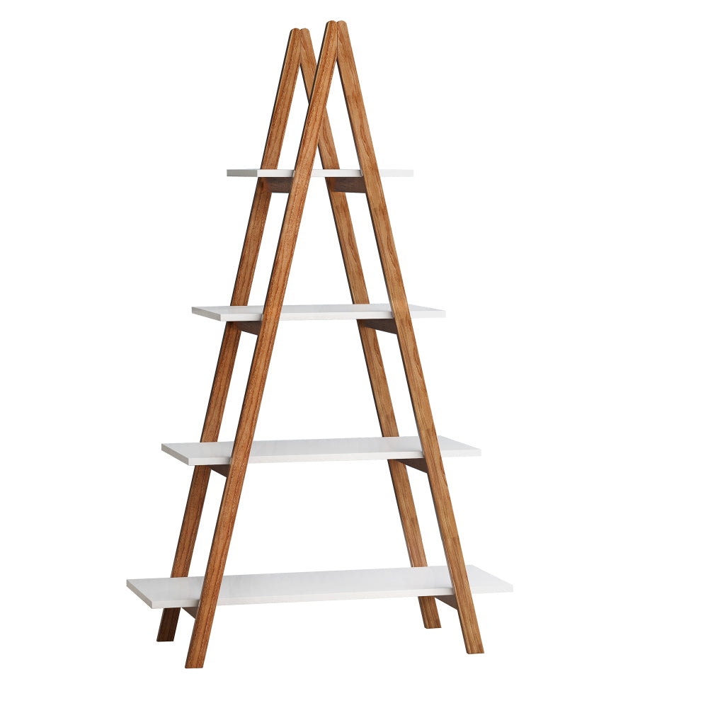 Solid bamboo wood oxford "A" frame ladder display