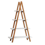 Solid bamboo wood oxford "A" frame ladder display