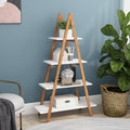 Solid bamboo wood oxford "A" frame ladder display