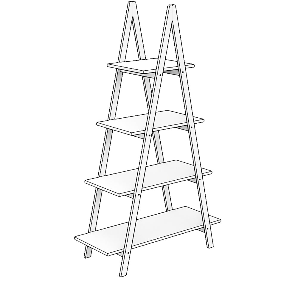 Solid bamboo wood oxford "A" frame ladder display