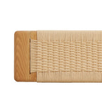 Woven Design Natural Oak Wood Dining Bench Bed