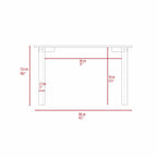 Mahogany Rectangle Writing Desk with Steel Legs