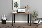 Mahogany Rectangle Writing Desk with Steel Legs