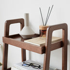 Walnut Color Oak Storage Bench