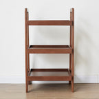 Walnut Color Oak Storage Bench