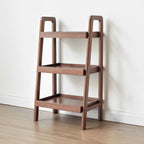Walnut Color Oak Storage Bench