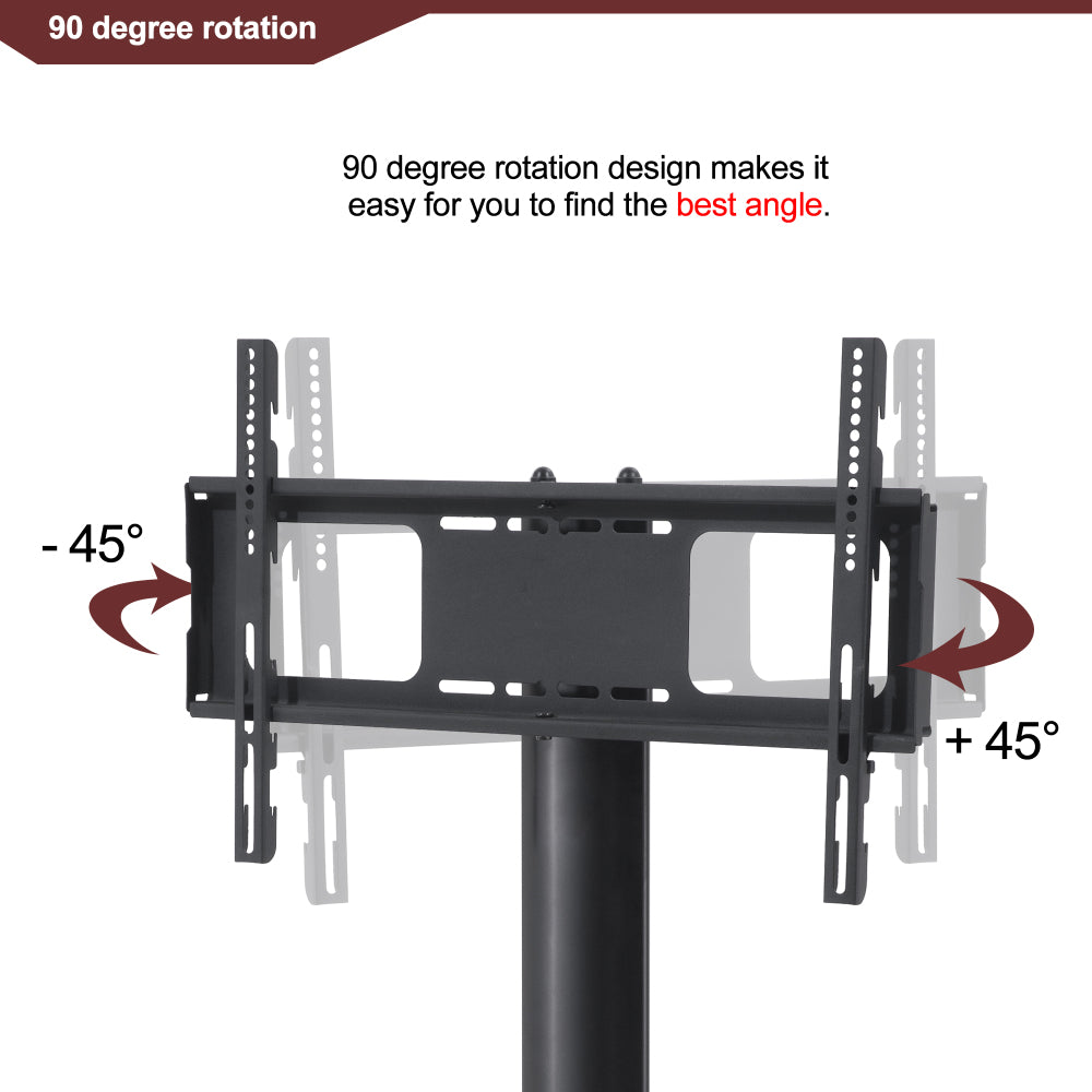 35.4 inch Black Multi-function TV Stand Height