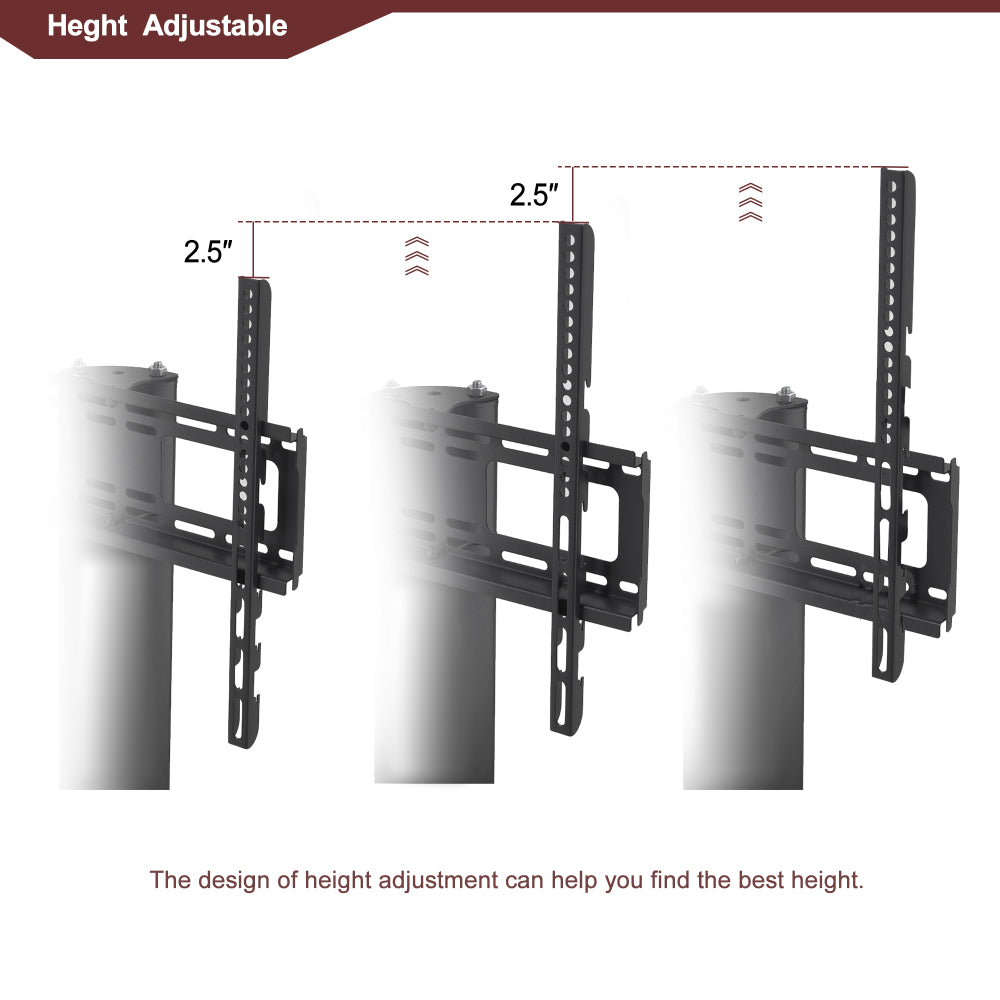35.4 inch Black Multi-function TV Stand Height
