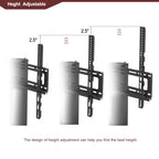 35.4 inch Black Multi-function TV Stand Height