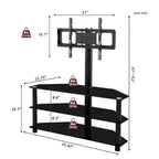35.4 inch Black Multi-function TV Stand Height