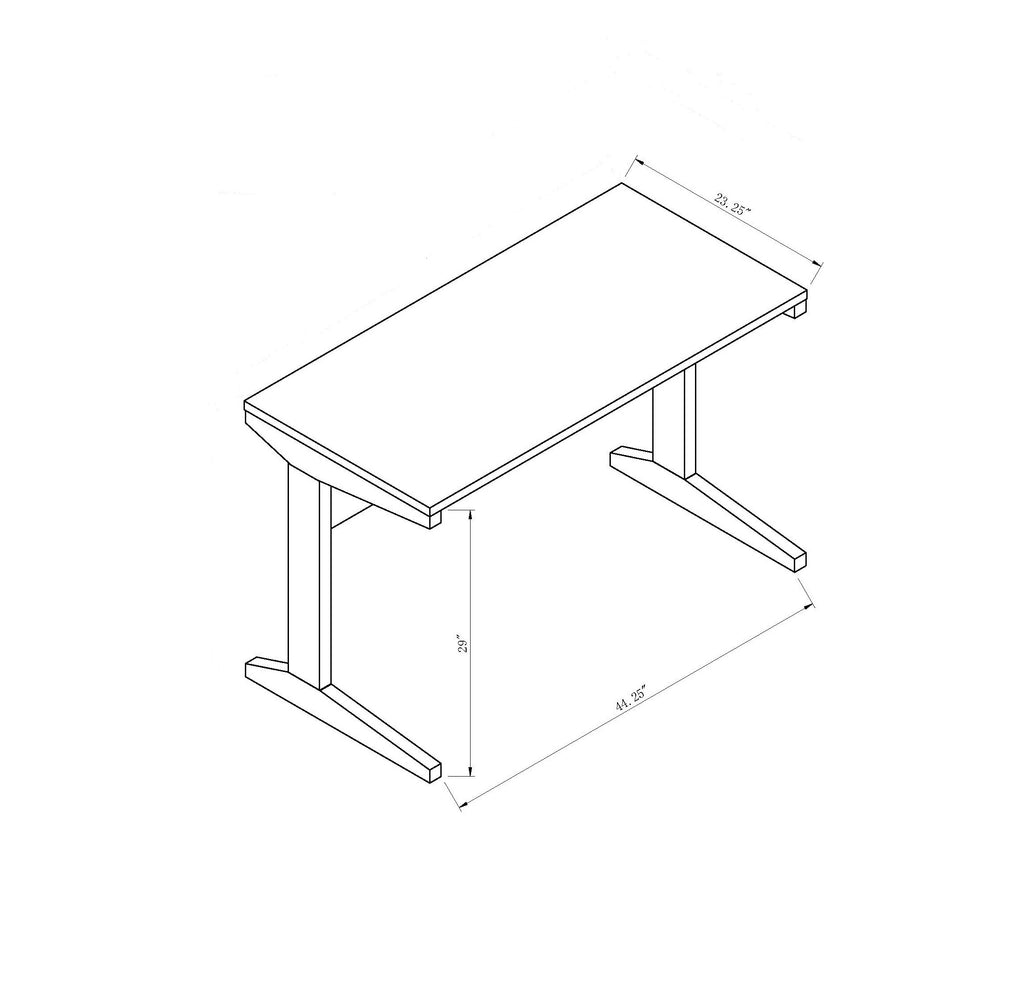 Home office desk with detached file cabinet