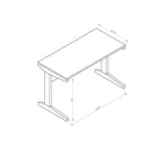 Home office desk with detached file cabinet