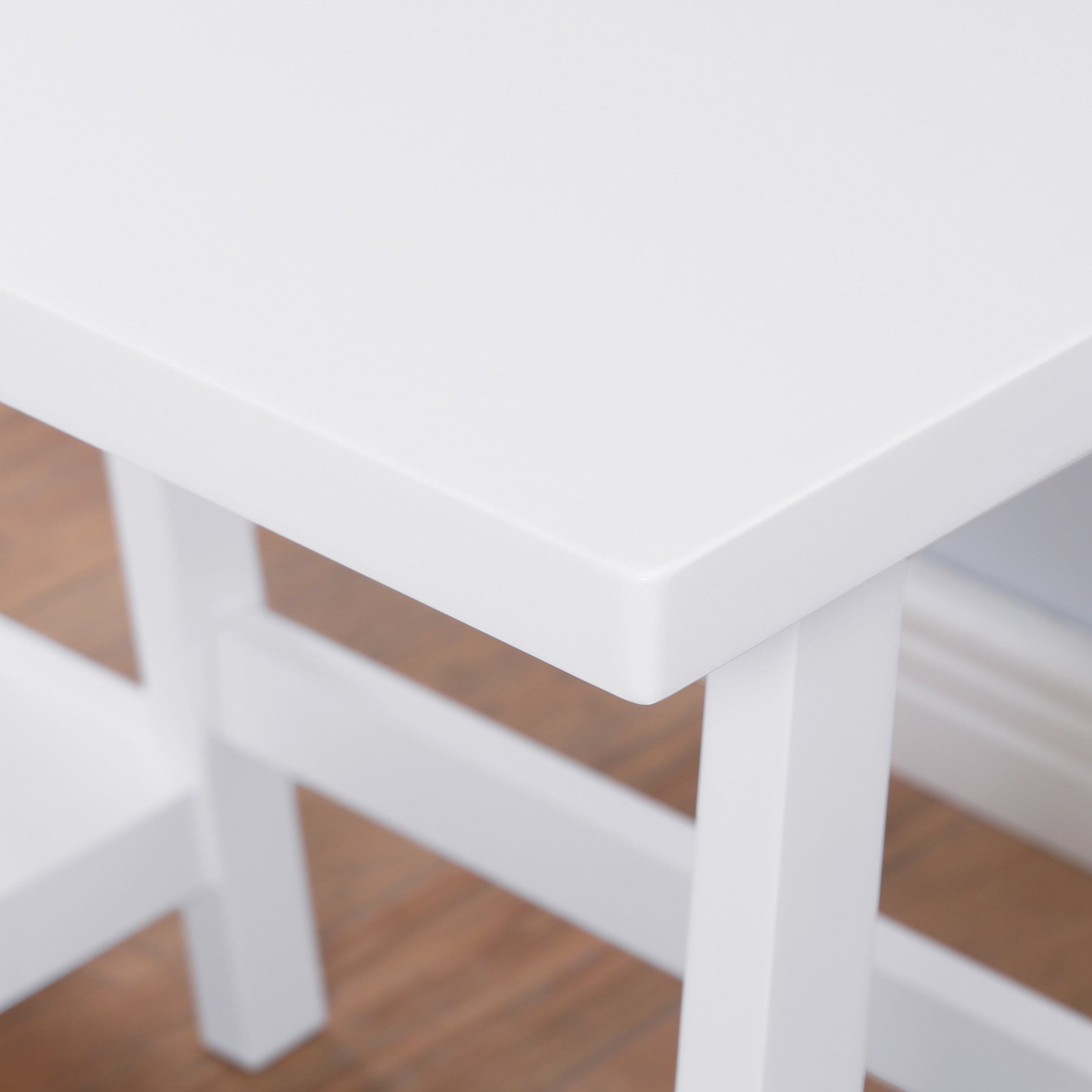 Contemporary Wood Writing Desk with Storage