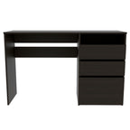 Louisiana Writing Computer Desk with 3 Storage Drawers & Open Shelf — 47" Spacious Work Surface | Modern Home Office Desk | Ample Legroom | Space-Saving Design | Study, Bedroom, Office | Black