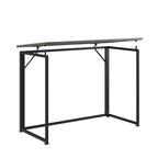 Techni Mobili Space Saving Folding Desk — 39" Collapsible Computer Desk | No Tools & No Assembly Required | Sturdy Steel Legs | Modern Space-Saving Design | Home Office, Bedroom, Dorm | Grey
