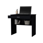 Kaylor Storage Desk — Modern Computer Desk with Storage Drawer & Open Shelf | 31.5" Spacious Work Surface | Compact Space-Saving Design | Home Office, Study, Bedroom | TSCA Compliant & FSC Certified | Black
