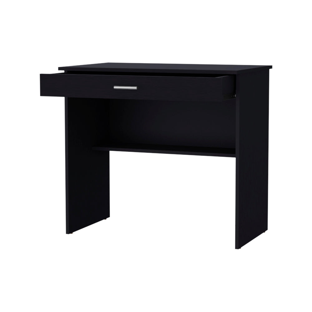 Kaylor Storage Desk — Modern Computer Desk with Storage Drawer & Open Shelf | 31.5" Spacious Work Surface | Compact Space-Saving Design | Home Office, Study, Bedroom | TSCA Compliant & FSC Certified | Black