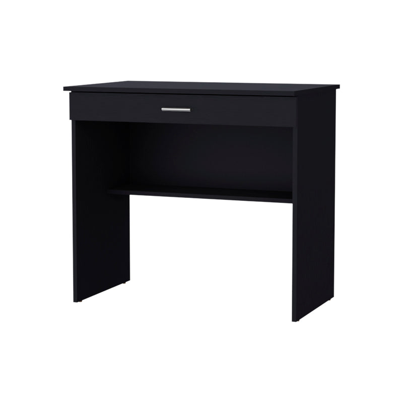 Kaylor Storage Desk — Modern Computer Desk with Storage Drawer & Open Shelf | 31.5" Spacious Work Surface | Compact Space-Saving Design | Home Office, Study, Bedroom | TSCA Compliant & FSC Certified | Black