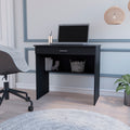 Kaylor Storage Desk — Modern Computer Desk with Storage Drawer & Open Shelf | 31.5" Spacious Work Surface | Compact Space-Saving Design | Home Office, Study, Bedroom | TSCA Compliant & FSC Certified | Black