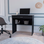 Kaylor Storage Desk — Modern Computer Desk with Storage Drawer & Open Shelf | 31.5" Spacious Work Surface | Compact Space-Saving Design | Home Office, Study, Bedroom | TSCA Compliant & FSC Certified | Black