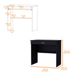 Kaylor Storage Desk — Modern Computer Desk with Storage Drawer & Open Shelf | 31.5" Spacious Work Surface | Compact Space-Saving Design | Home Office, Study, Bedroom | TSCA Compliant & FSC Certified | Black