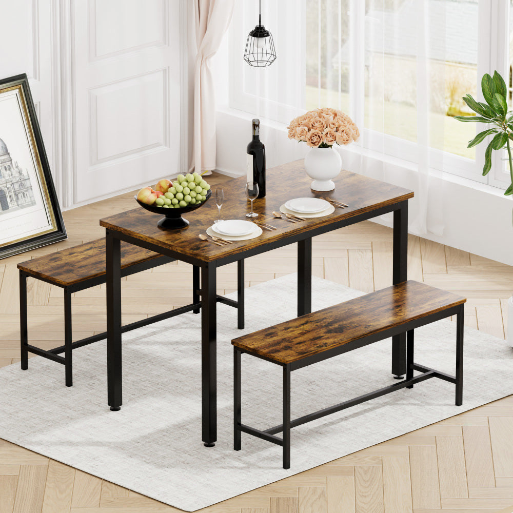 43.3" Industrial Dining Table Set for 4