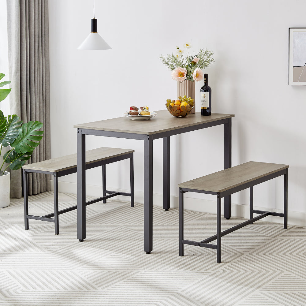 43.3" Industrial Dining Table Set for 4