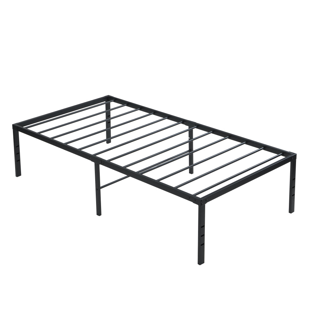 Twin/Full/Queen/King Size Heavy Duty Metal Platform Bed Frame | 750 lbs Steel Slat Support | No Noise No Shaking | Under-Bed Storage Space | Quick & Easy Assembly | Black