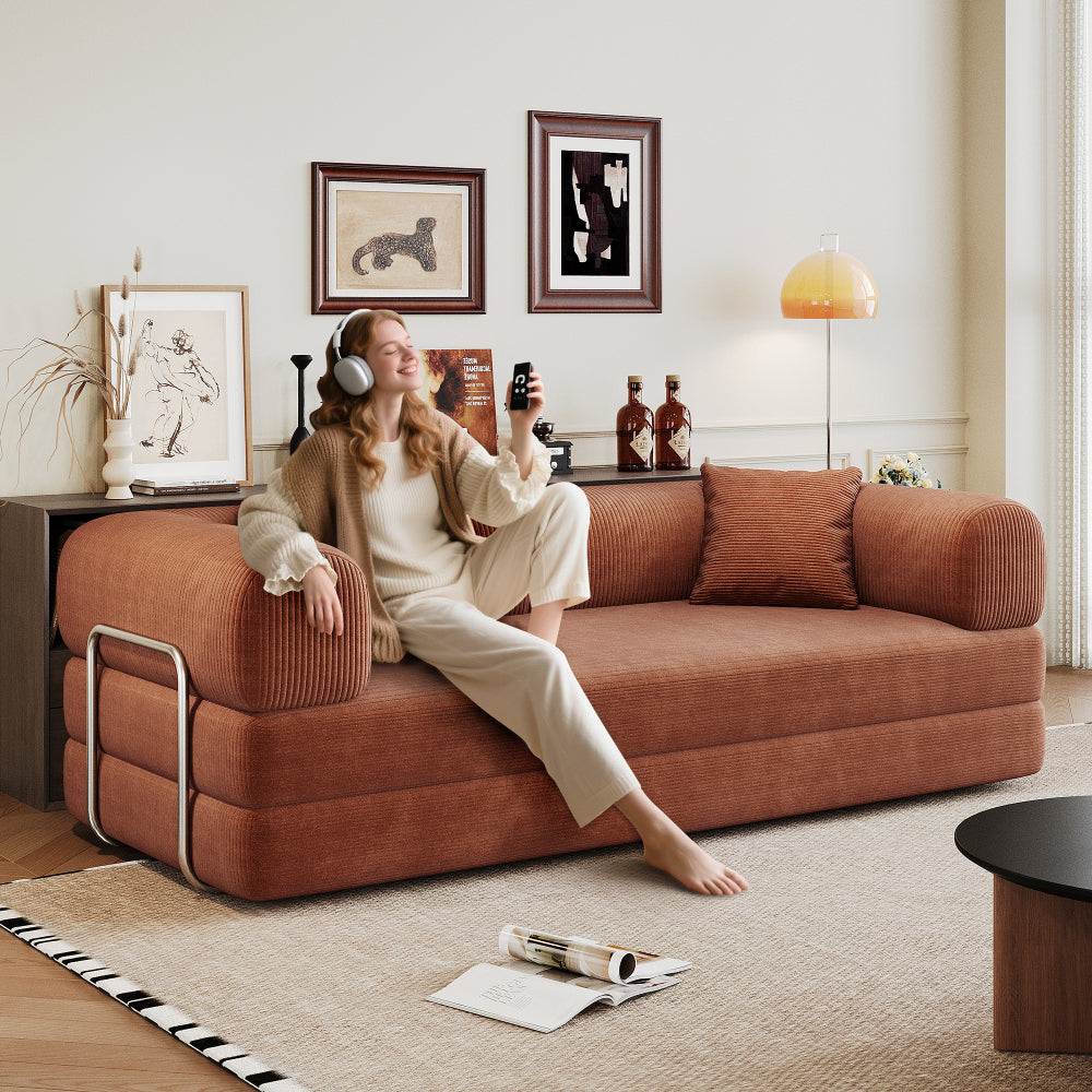 78.8" Convertible Floor Sofa Bed