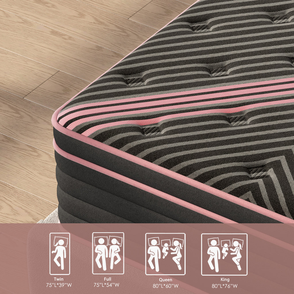 10 Inch - Queen/ King | Noir H14 Hybrid Pocket Spring Mattress