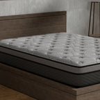 Twin/Queen/King — 12" Hybrid Medium Firm Mattress | Pocketed Coil Innerspring + Cooling Gel + Memory Foam | Knitted Breathable Top Panel | Low Motion Transfer | CertiPUR-US Certified | Bedroom | Black/Gray