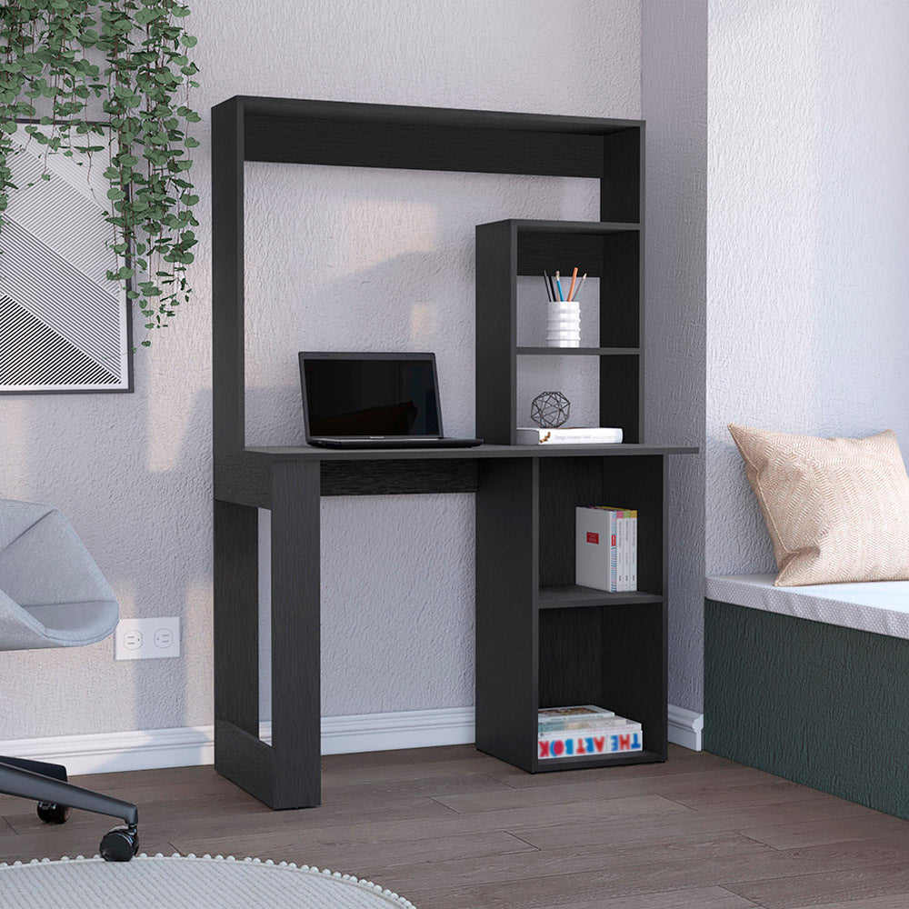 38.8" Modern Computer Desk with Hutch & Multiple