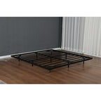 Queen/King Size Floating Metal Platform Bed | Hidden LED Underglow App & Remote Control | 10 Slats + 4 Cross Frames + 6 Steel Legs | 1000 lbs | No Box Spring Needed | Black