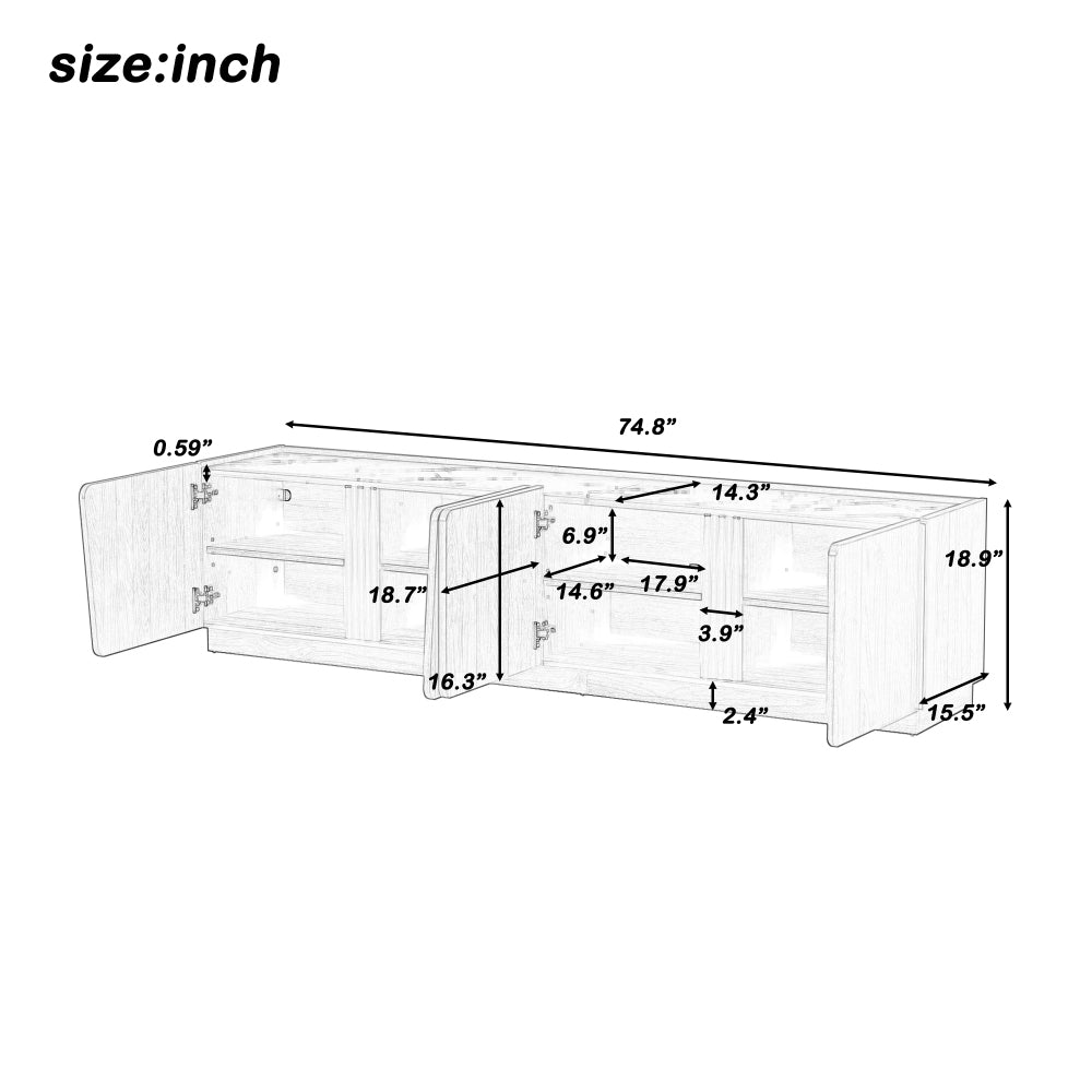 U-Can Modern Storage Cabinet with Rounded Corners
