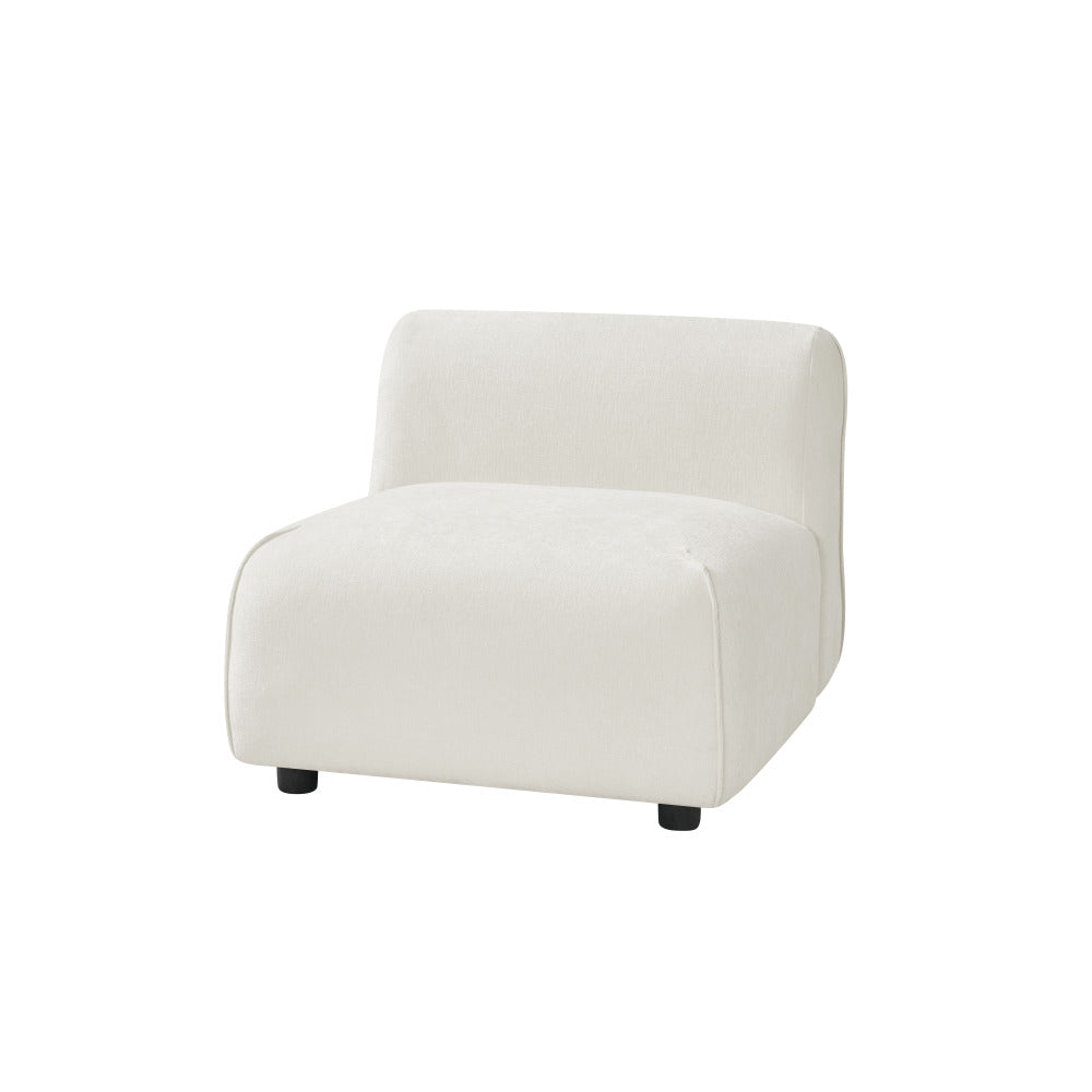 Modern Curved Upholstered Accent Chair