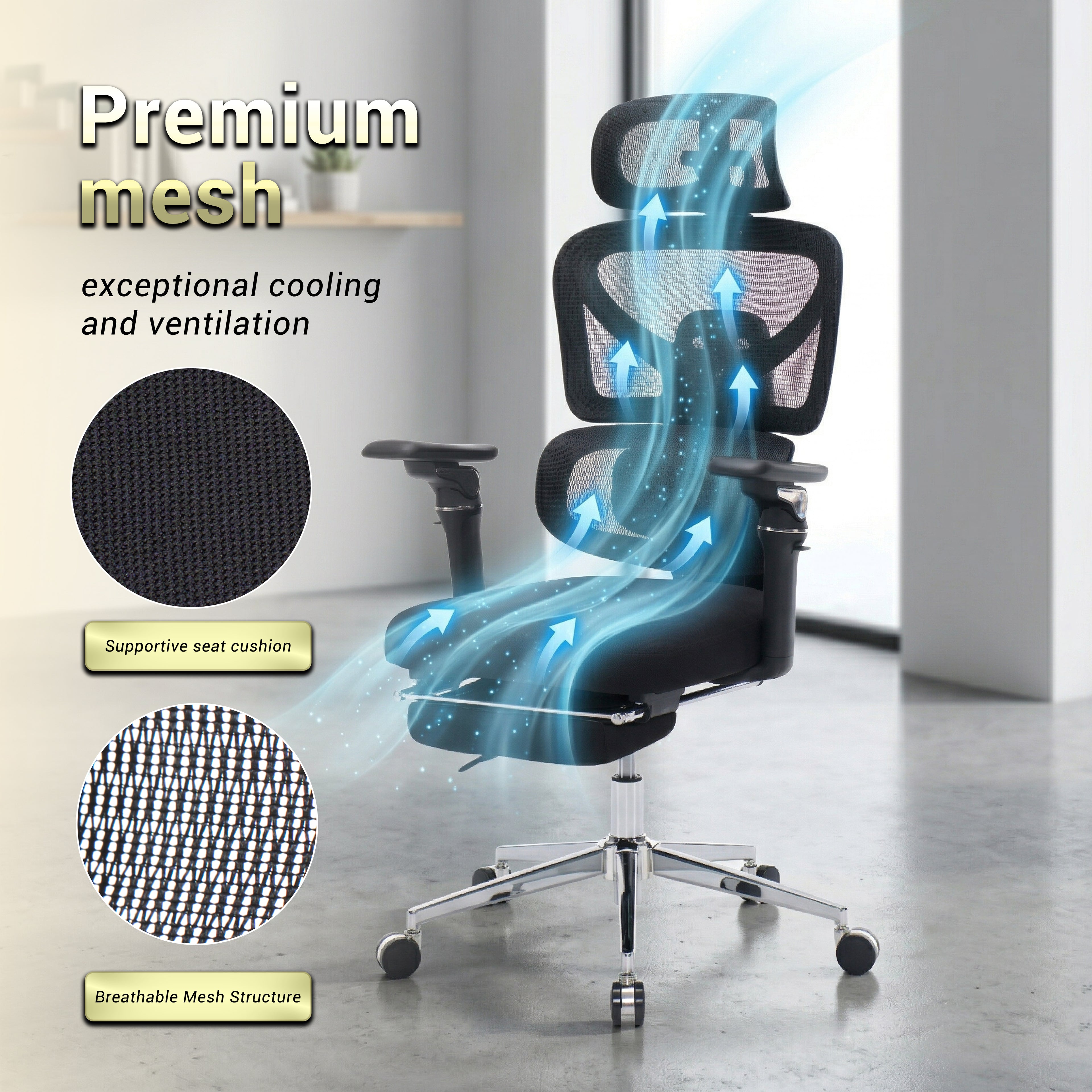 Vertex Pro 6D Ergonomic Mesh Chair with Massage Lumbar