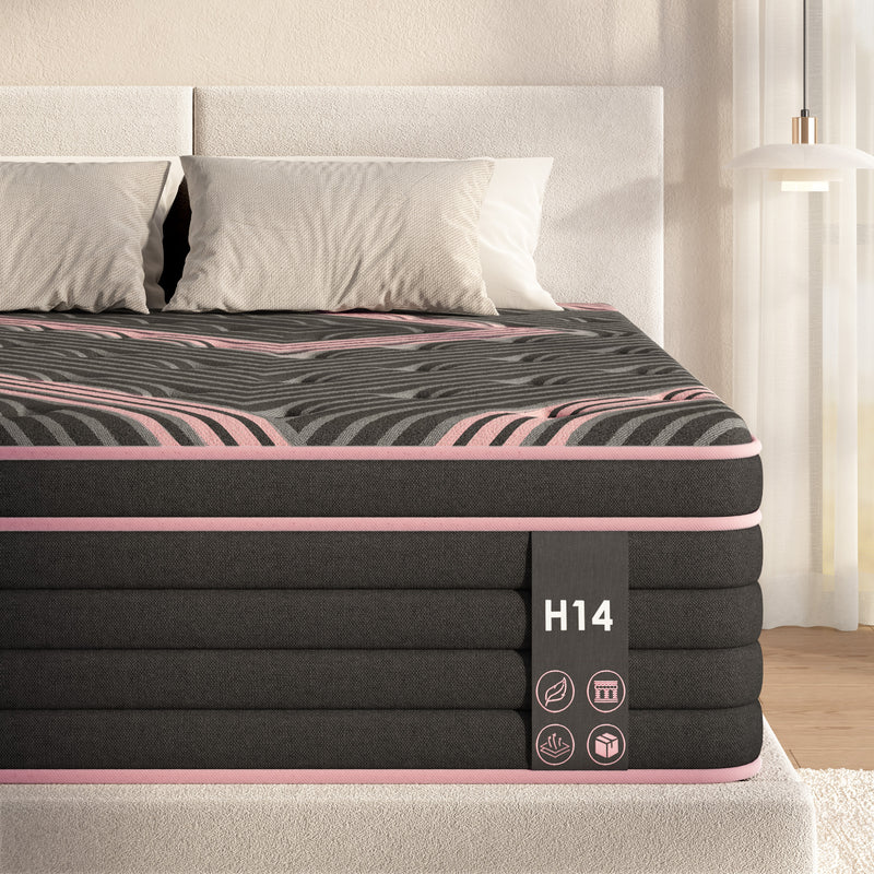 10 Inch - Queen/ King | Noir H14 Hybrid Pocket Spring Mattress