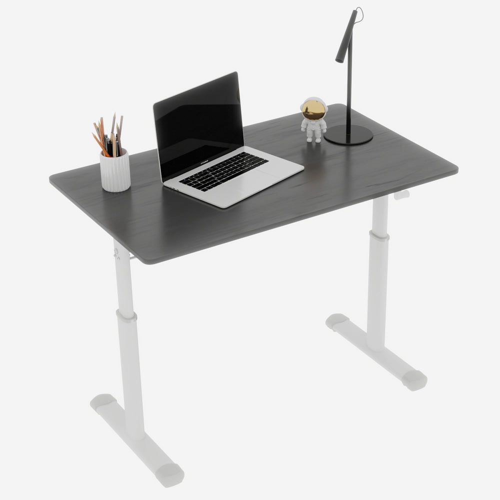 Height-Adjustable Standing Desk — 39" Manual Crank Sit-Stand Desk for Kids & Adults | Ergonomic Home Office Study Table | Sturdy Dual-Column Frame | No Electricity Needed | Compact Minimalist Design | White
