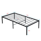 Twin/Full/Queen/King Size Heavy Duty Metal Platform Bed Frame | 750 lbs Steel Slat Support | No Noise No Shaking | Under-Bed Storage Space | Quick & Easy Assembly | Black